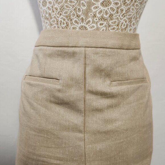 Chico’s Size 2.5 (L-14) Sand Flat Front Zip Linen Blend Pockets Bermuda Shorts - Picture 9 of 15